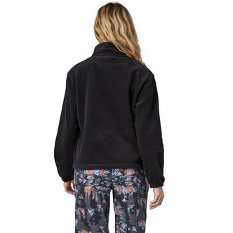 Patagonia Women's Microdini 1/2 Zip Pullover in Black model back