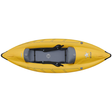 Star Viper Inflatable Kayak in Yellow top