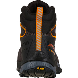 La Sportiva Men's TX Hike Mid GORE-TEX Hiking Boots in Carbon/Saffron back view