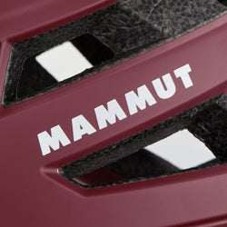 Mammut Crag Sender Rock Climbing Helmet in Blood Red brand name
