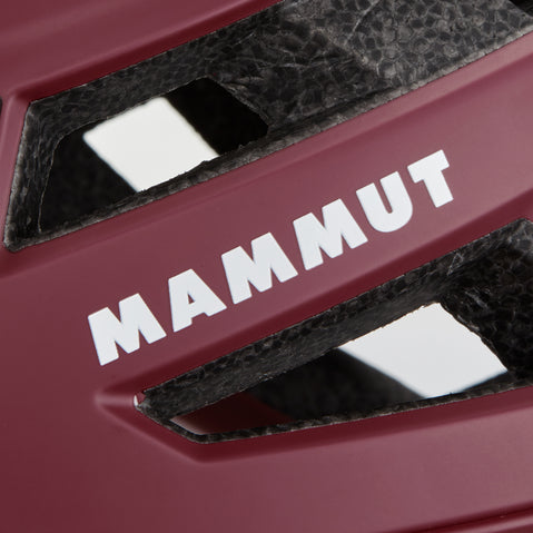 Mammut Crag Sender Rock Climbing Helmet in Blood Red brand name