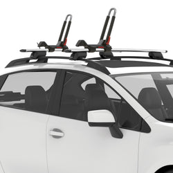 Yakima JayLow Roof Rack installed on a car angle