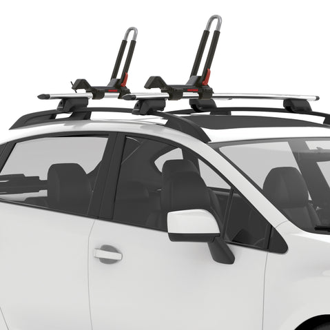 Yakima JayLow Roof Rack installed on a car angle