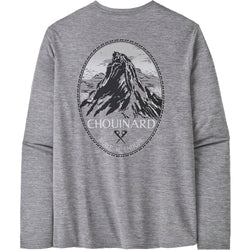 Patagonia Men's Cap Cool Daily Graphic Long Sleeve Shirt - Lands in Chouinard Crest: Feather Grey back