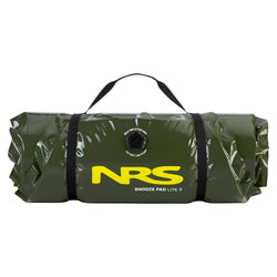 NRS Snooze Lite Sleeping Pad green 3 inch rolled front
