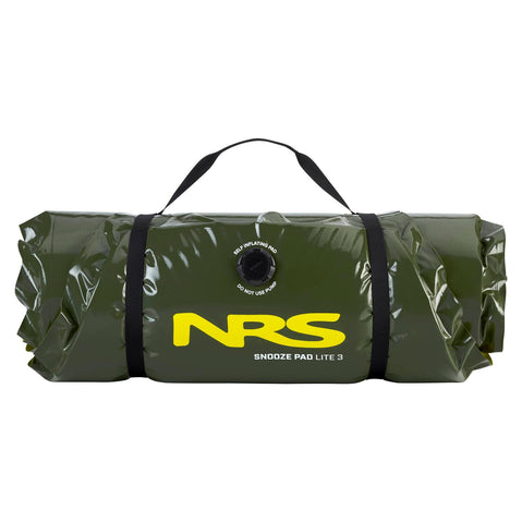 NRS Snooze Lite Sleeping Pad green 3 inch rolled front