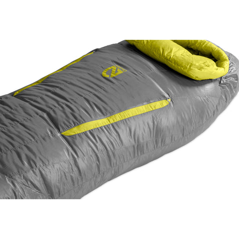 Nemo Equipment Women's Riff 15-Degree Endless Promise Down Sleeping Bag in Titanium thermo