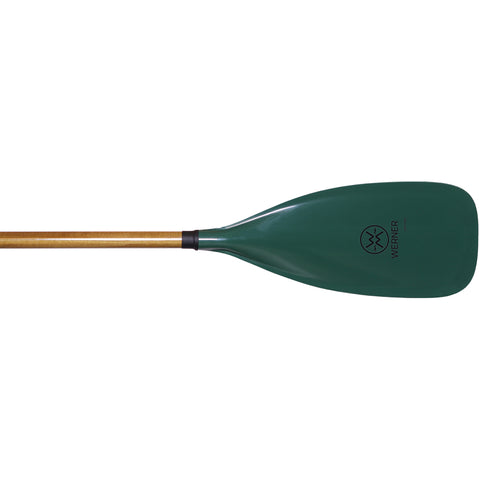 Werner Journey Fiberglass 1-Piece Wood Shaft Canoe Paddle blade