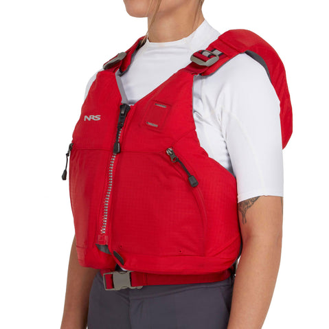 NRS Lucid Lifejacket (PFD) in Red model angle