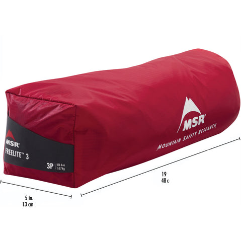 MSR FreeLite 3 Person Backpacking Tent packed size