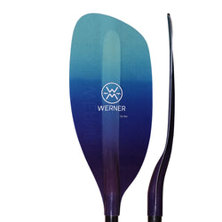 Werner Strike Fiberglass 4-Piece Whitewater Kayak Paddle in Gradient Galaxy top