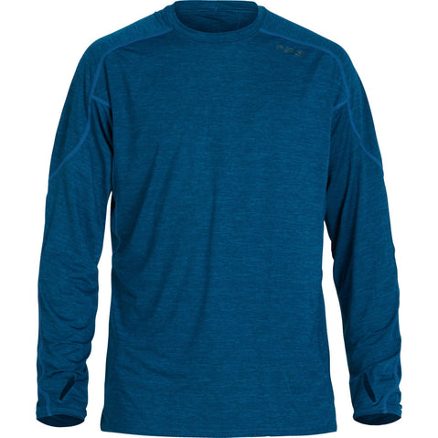 NRS Men's Silkweight Long Sleeve Shirt in Poseidon front