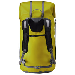 NRS Bill's Bag 110L Dry Bag in Yellow back showing harness