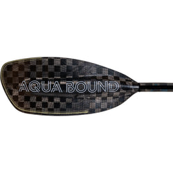 Aqua-Bound Aerial Major Carbon Versa-Lok Bent Shaft 4-Piece Kayak Paddle left blade backside