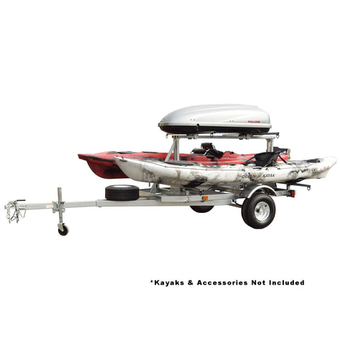 Malone MegaSport LowBed Kayak Trailer with kayak loaded