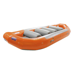 AIRE 160DD Self-Bailing Raft in Orange angle