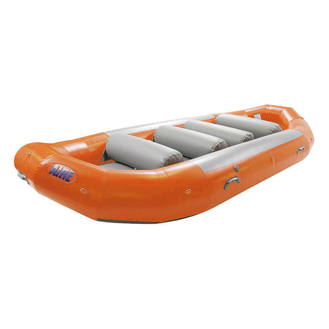 AIRE 160DD Self-Bailing Raft in Orange angle
