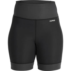 NRS Women's HydroSkin 0.5 Shorts in Black/Graphite front