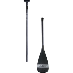 Level 6 Fourteen Carbon Inflatable SUP Board Package in Aegean Blue paddle