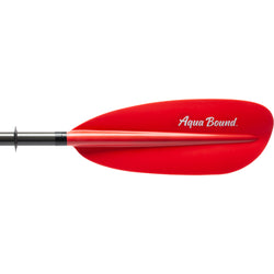 Aqua-Bound Sting Ray Hybrid Posi-Lok 2-Piece Kayak Paddle in Sunset Red right back blade