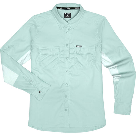 NRS Women's Guide Long-Sleeve Shirt in surf