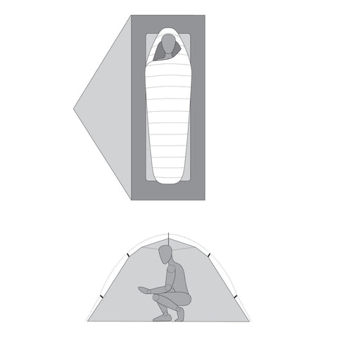 MSR Hubba Hubba LT 1 Person Backpacking Tent layout