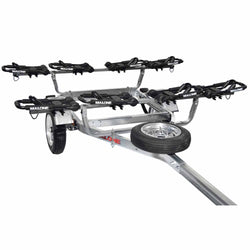 Malone MicroSport 4-Boat FoldAway-J Kayak Trailer Package cradles folded