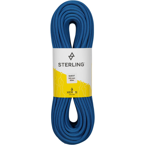 Sterling Quest 9.6mm XEROS Dry Climbing Rope in Blue front