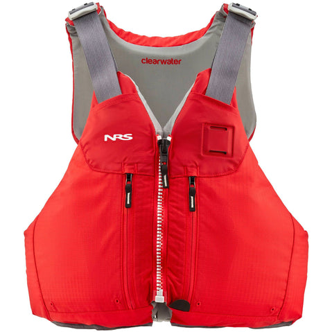 NRS Clearwater Kayak Lifejacket (PFD) in Red front