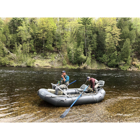 Outcast OSG Drifter 13 Self-Bailing Raft in Gray lifestyle