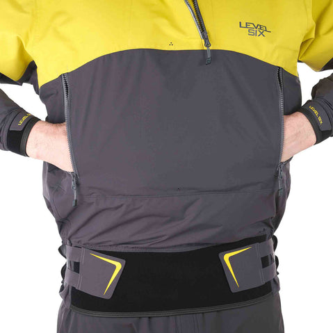 Level Six Juneau Semi-Dry Top in Citron handwarmer pockets