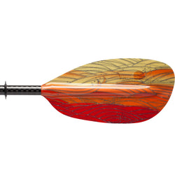 Aqua Bound Whiskey Fiberglass Straight Shaft 4-Piece Kayak Paddle in Fuego back