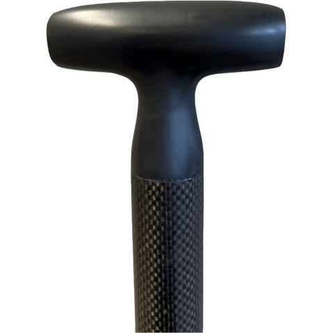 Werner Bandito 1-Piece Fiberglass Canoe Paddle in Blue  grip front angle