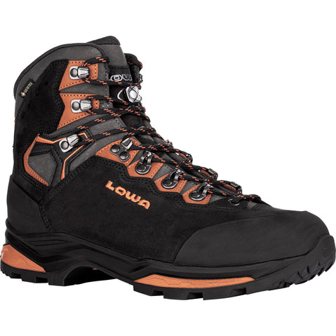 Lowa Camino EVO GTX Trekking Boots in Black/Orange angle