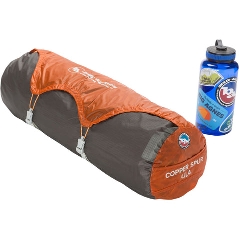 Big Agnes Copper Spur UL 4 Person Backpacking Tent in Tangelo stuff sack