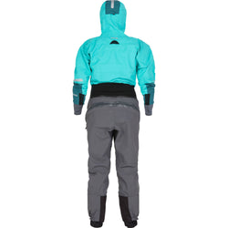 NRS Women's Navigator GORE-TEX Pro Semi-Dry Suit in Aqua back