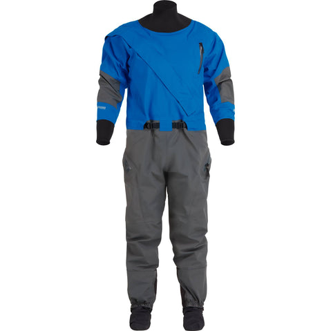 NRS Women's Explorer Semi-Dry Suit in Blue front