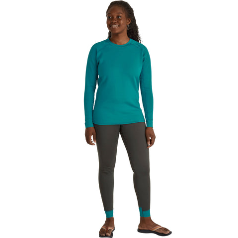 NRS Women's Expedition Weight Pants in Graphite model view front