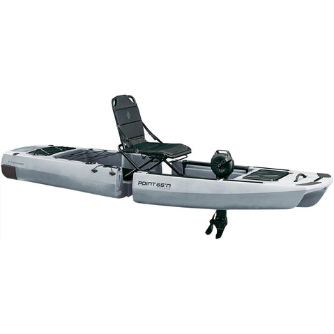 Point 65 N Kingfisher Angler Modular Fishing Kayak in Grey angle