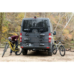 Kuat Transfer V2 2-Bike Hitch Rack in Black lifestyle