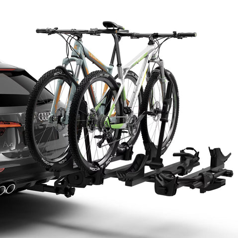 Thule T2 Pro X Hitch Rack 2 Bike Add-On in Black with bike loaded