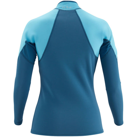 NRS Women's HydroSkin 0.5 Jacket in Poseidon back