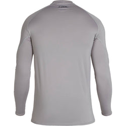 NRS Men's Rashguard Long Sleeve Shirt in Titanium back