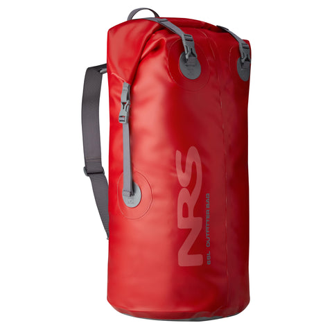 NRS Outfitter Dry Bag in Red 65L front