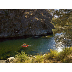 Outcast Fish Cat Streamer XL IR Pontoon Boat in Orange lifestyle