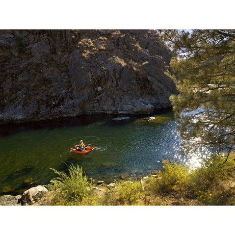 Outcast Fish Cat Streamer XL IR Pontoon Boat in Orange lifestyle