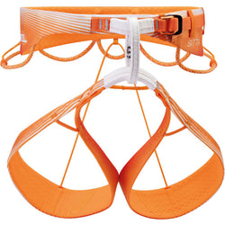 Petzl Sitta Climbing Harness in Orange/White front