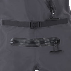 Level Six Cronos Semi-Dry Suit in Molten Lava side zipper