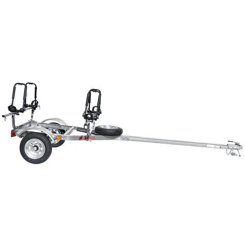 Malone MicroSport 2-Boat FoldAway-J Kayak Trailer Package angle view