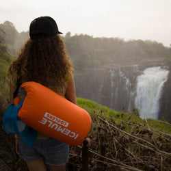 IceMule Classic Cooler woman hiking